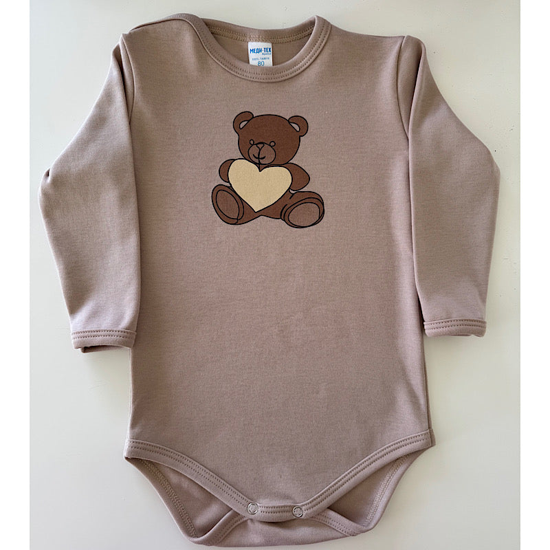 Bodi dug rukav ,,Braon meda sa srcem’’