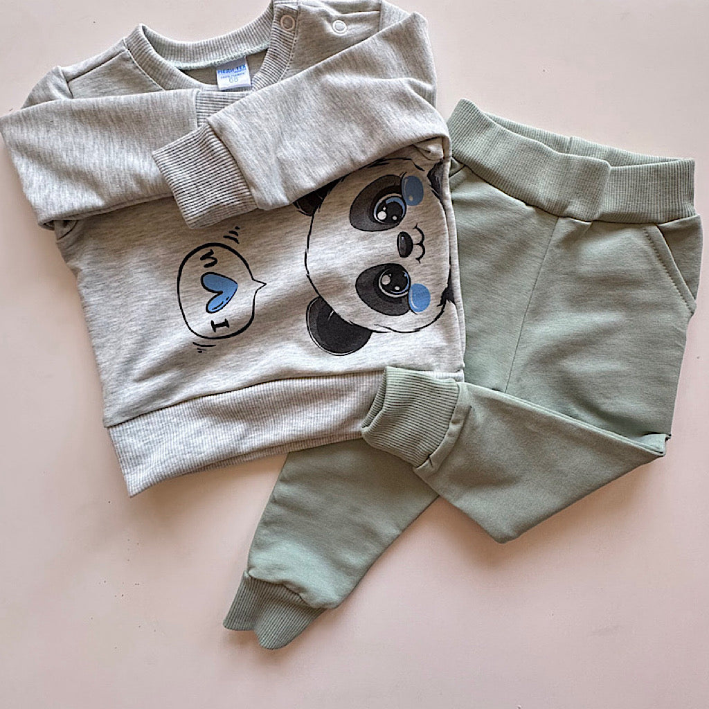 Trenerka “I love you” green