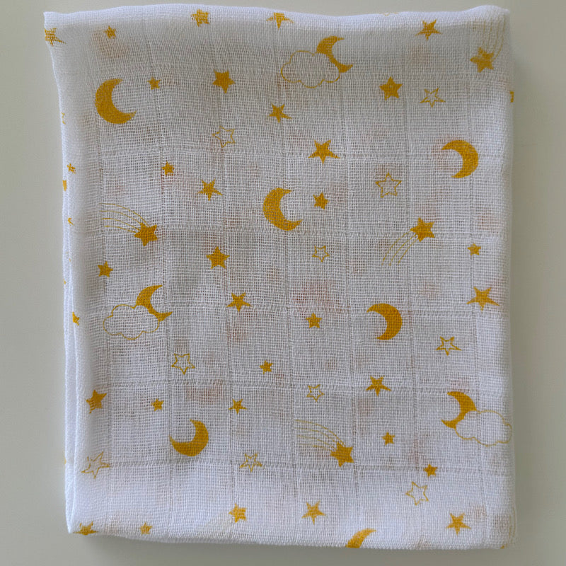 Tetra pamučna pelena "Mesec" žuta