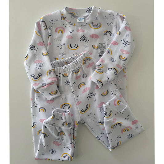 Pidžama za devojčicu ,,Oblačići i pruge’’