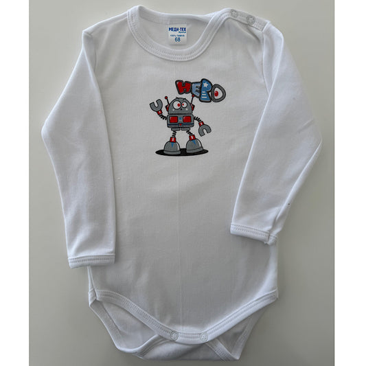 Bodi dug rukav beli ,,Robot’’