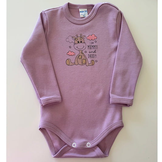 Bodi dug rukav,, I love mummy and daddy’’